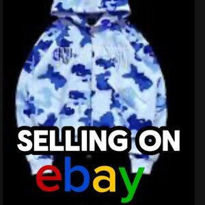 Named Collective Unrealistic Ideals Small/Xs Blue Camo Hoodie